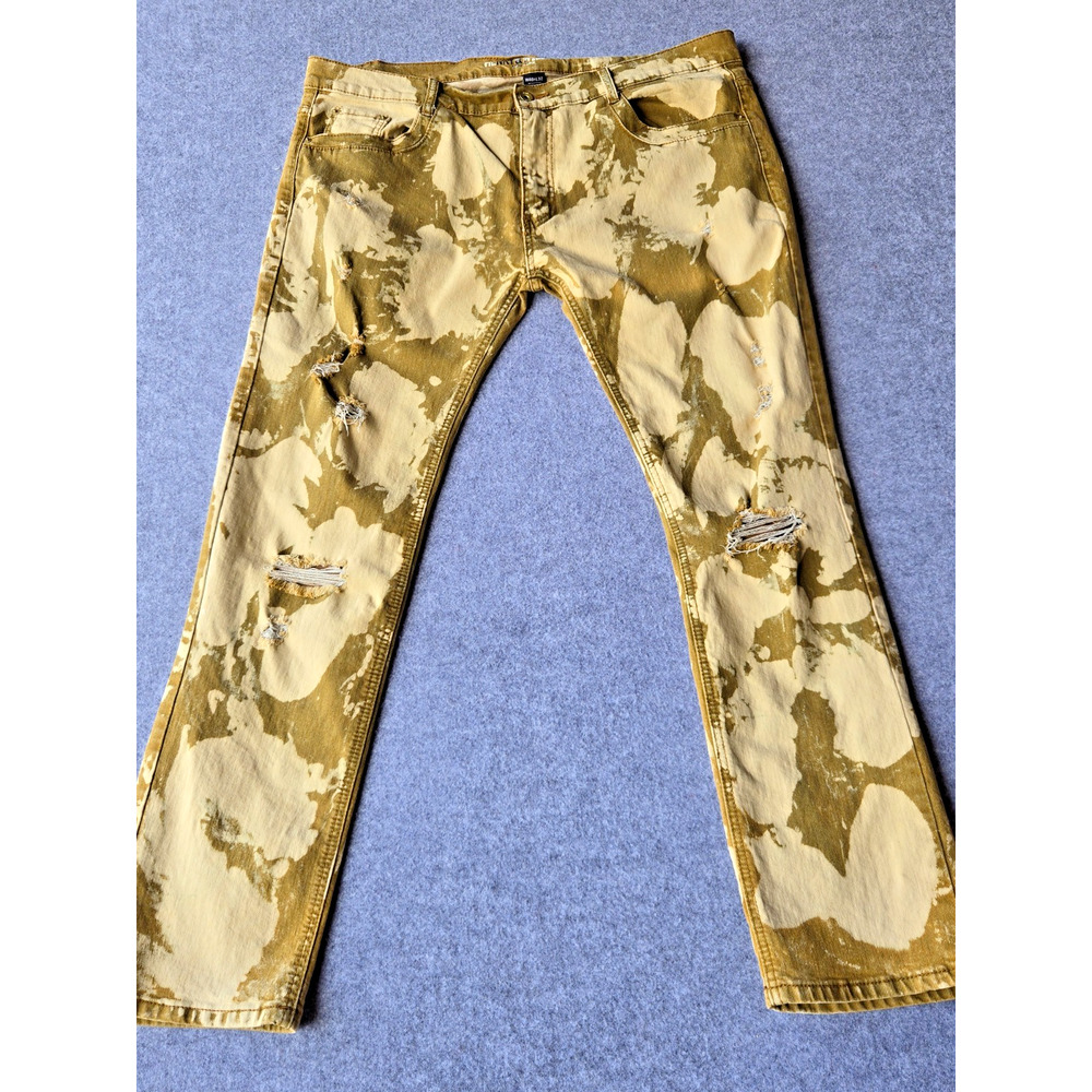 Henry And William New York Men's Pants Distressed Camo Pattern Stretch 40x31